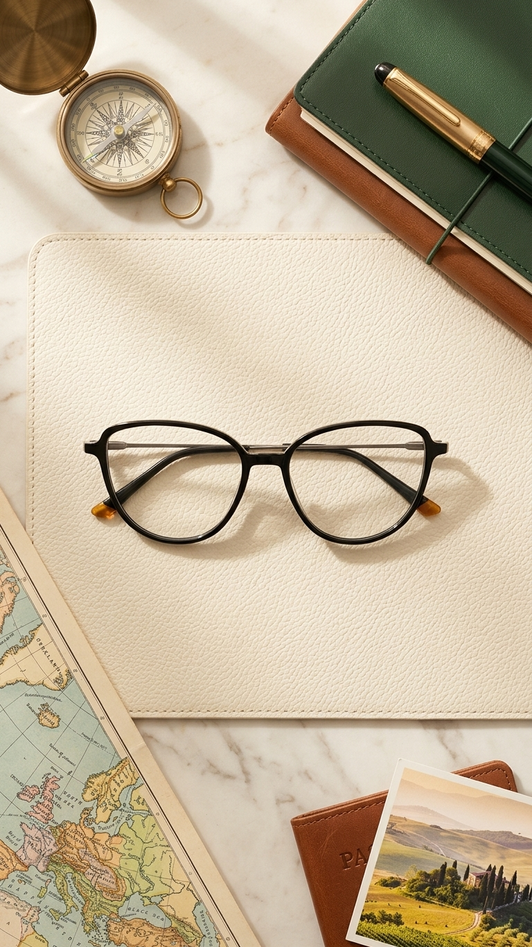 Ladies Cat Eye Eyeglasses Frame Black (Elegant Everyday Collection) 3 pomelli photoshoot image 9 16 0703 (46)