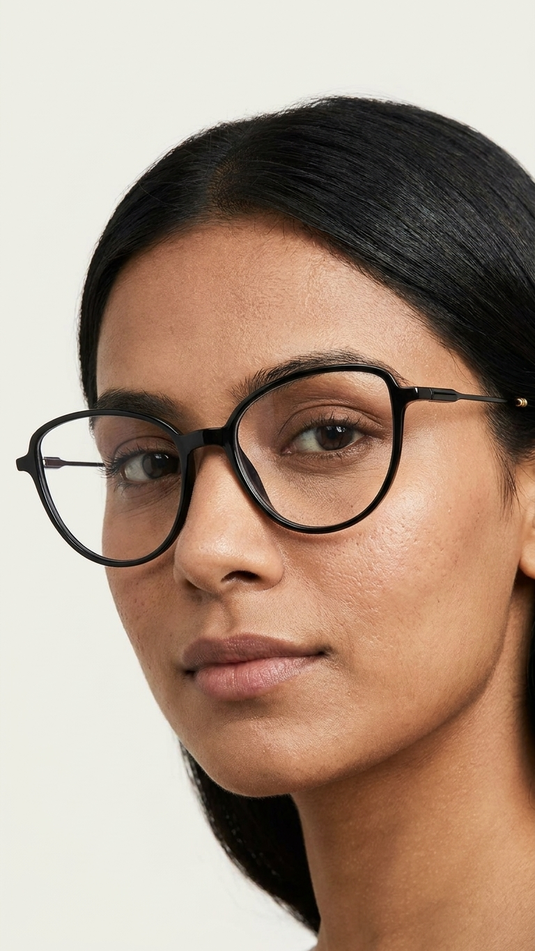 Ladies Cat Eye Eyeglasses Frame Black (Elegant Everyday Collection) 4 pomelli photoshoot image 9 16 0703 (47)