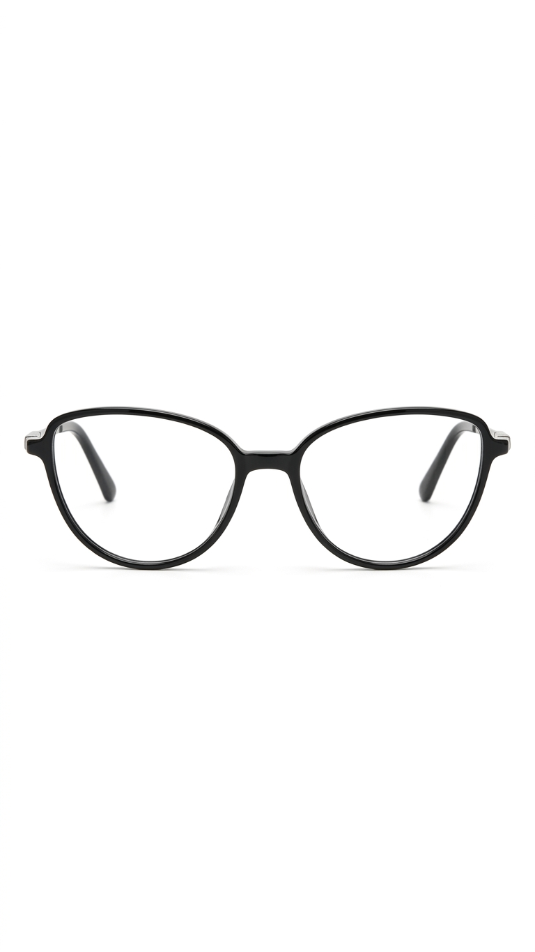 Ladies Cat Eye Eyeglasses Frame Black (Elegant Everyday Collection) 1 Ladies Cat Eye Eyeglasses Frame Black (Elegant Everyday Collection)